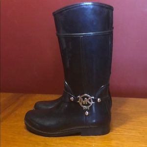 Kids/Girls Michael Kors black rain boots